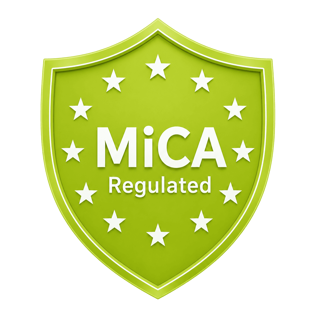 MiCA regulated shield badge